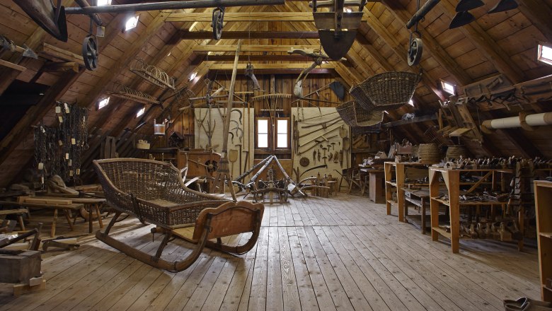 Waldbauernmusem Gutenstein from the inside, © WA/Croy Bene Forest farmers' museum with original objects from the past