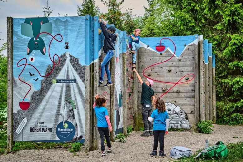 Kletterwand Schatzrunde Naturpark Hohe Wand