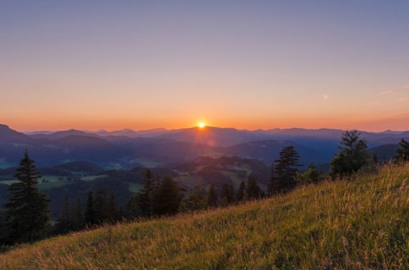 Sonnenuntergang Ötscher Blcik, © Helmut Hudler
