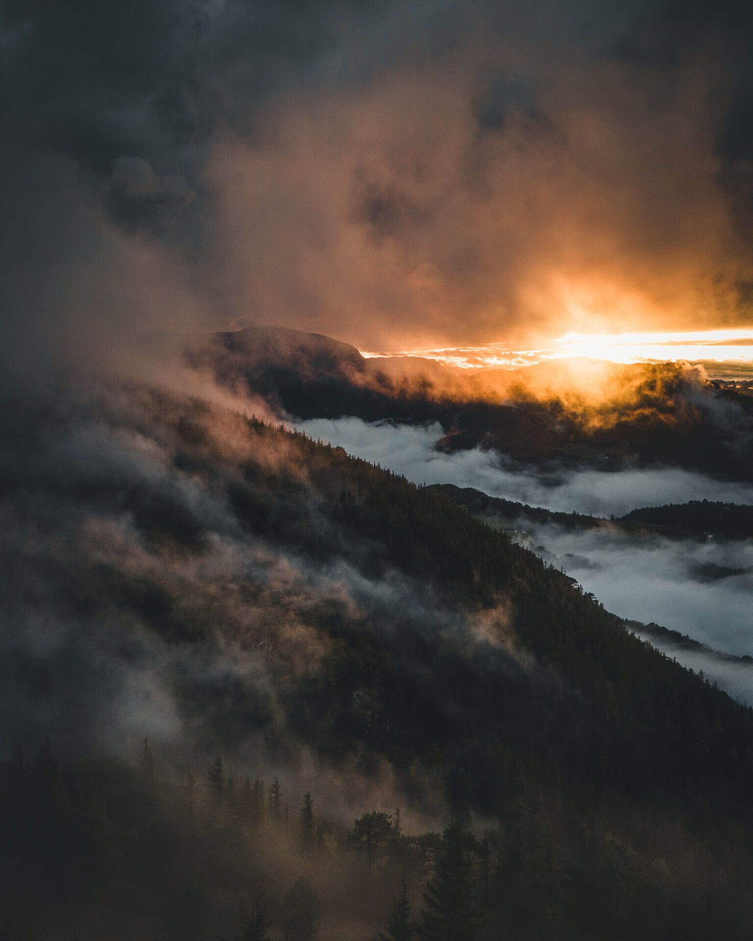 The Hohe Wand is shrouded in a mystical autumn fog that envelops the rolling hills and dense forests. The sun’s golden rays break through the clouds, lending the landscape an enchanting atmosphere that invites you to linger and explore.